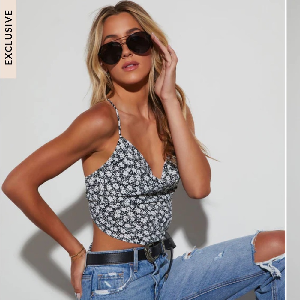 Meadow Muse Cowl Neck Floral Top